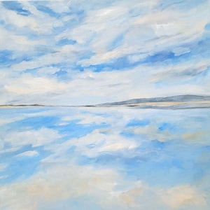 California Bay Area Landscape Painting Print Modern Landscape Print Alviso