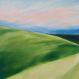 Landscape Painting of California Hills at Sunset Print various sizes