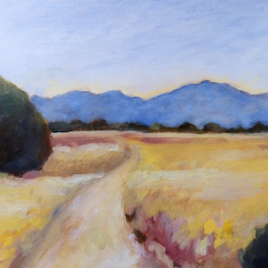 California oil painting print 8 1/2 x11 California landscape Path to the Hills fine art print