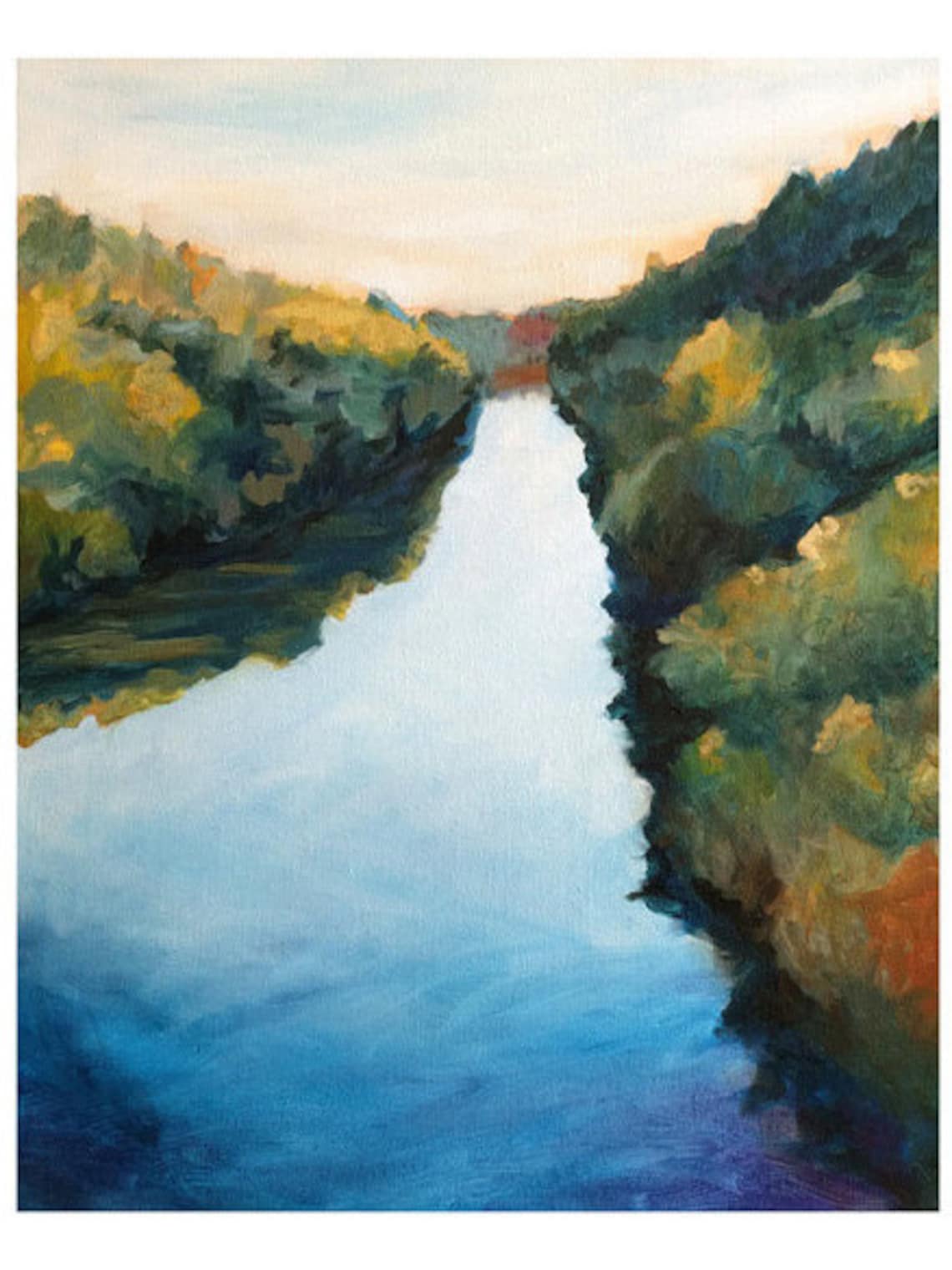 Calm River Landscape Painting Print of Original Painting Water River ...