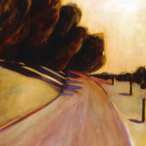 Bend in the road - art print of original oil painting - California landscape painting
