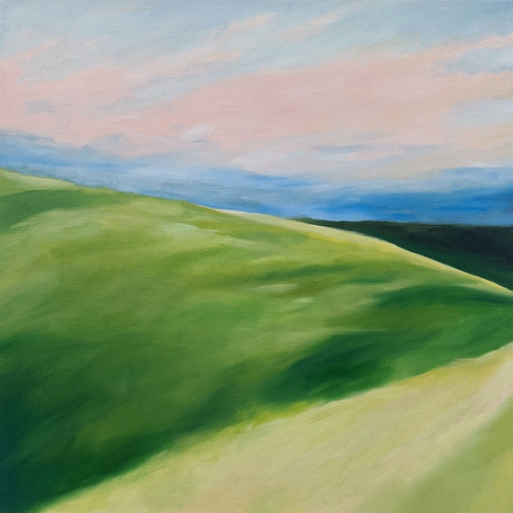Open Space California Landscape Painting Digital Download of Etsy