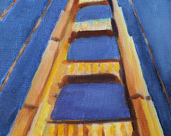 Impresión de San Francisco de reproducción original de pintura al óleo / Golden Gate Blue