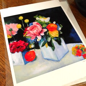 Flower painting modern floral art decor Print of original | Etsy