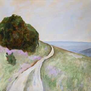 California Hills Landscape Painting Print Modern Landscape Print Spring 25 Multiple Size Options