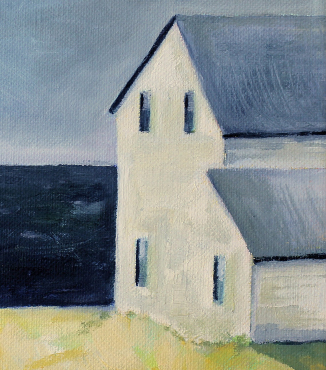 Beach House Art Print Coast Landscape Oil Painting Print of Etsy