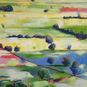 Original California Landscape Oil Painting - Fields and Oaks 16x20 oil on canvas