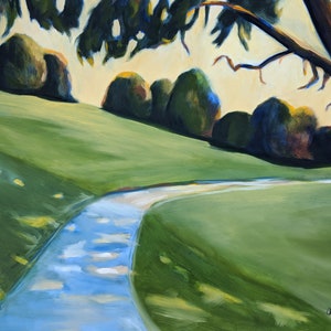 California Landscape Print of Original Oil Painting Bay Area CA Ridge Trail Path