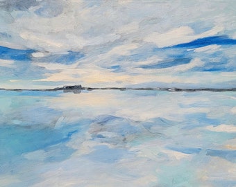 California Bay Area - Print of Original Painting  -  Modern Print Bay Horizon - Multiple Sizes