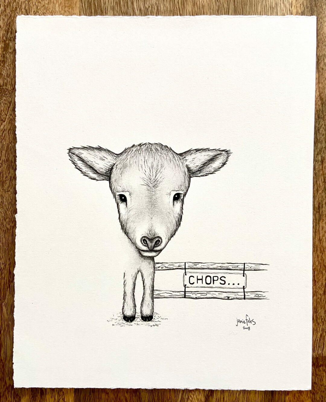 Lamb Chops Original Drawing Etsy