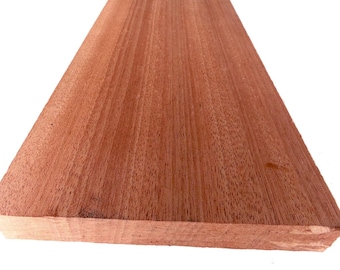 MAHOGANY (Sapele) REAL WOOD | 100cm x 18cm x 1.4cm | Sapele Mahogany | Solid wood | board | Precious wood turning wood | Kantel | Bohle | shelf