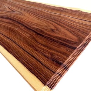 Santos rosenträ (10 ark / 55 cm x 23 cm) faner, fanerskivor, greppbräda, träfaner, möbeltillverkning, ädelträ, inläggningar, ring