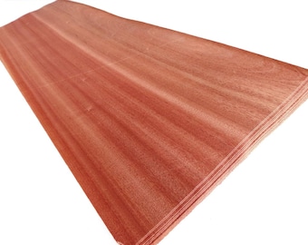 2.58 m² Mahogany SAPELI 1.0 mm thick veneer (8 sheets/ 115 cm x 28 cm) Veneer Veneer sheets, veneer panels, wood veneer, furniture making, precious wood