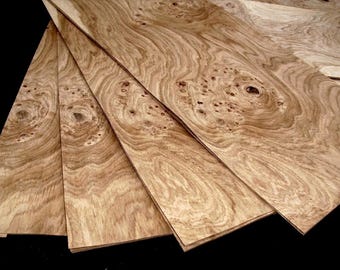 4.06 m² Oak Burl Veneer (3 sheets / 330 cm x 41 cm) Veneer sheets, fingerboard, wood veneer, furniture, inlays, restoration, real wood DIY