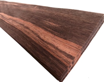 2.80m² Wormy AMARA | Ebony Veneer | (12 sheets / 180 cm x 13 cm) | Macassar Ebony | Wood Veneer | Veneer Sheets | Instrument | Inlays