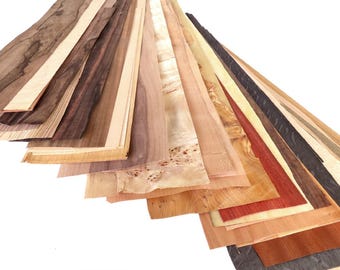 Approx. 8m² - 3kg! Veneer remnants + Oak, Walnut, Ash, Mahogany, Ziricote, Pear, Cherry, Beech, Wenge, Yew, Maple, Makassar burl veneer