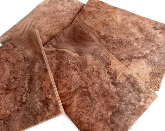 Walnut burl veneer (10 sheets 60 cm x 27 cm) Inlays, veneer sheets, veneer panels, wood veneer, furniture making, precious wood