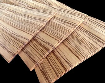 1.94m² ZEBRANO veneer (6 sheets / 135 cm x 24 cm) Veneer sheets, fingerboard, wood veneer, furniture, inlays, restoration, inlays, real wood
