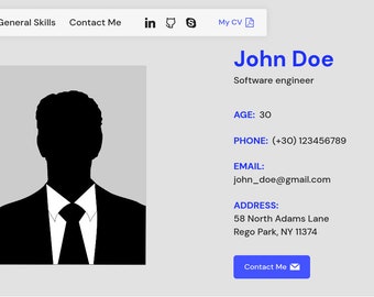 Resume as a Website - Full Responsive HTML-CSS-Javascript Resume Template for web developers and software engineers