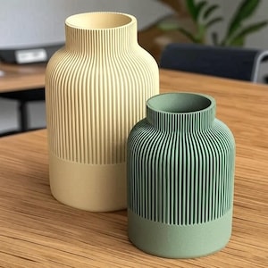 Minimalistische Japanse vaas | Scandinavische en Japanse fusion | 3D-geprint decor | Moderne woonaccenten