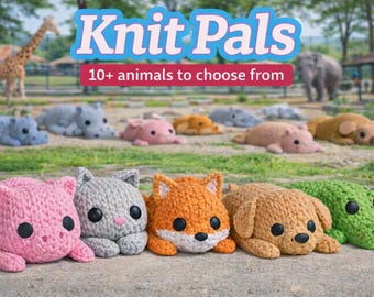 14 Different Knitted Articulated 3D Printed Animal Figurine