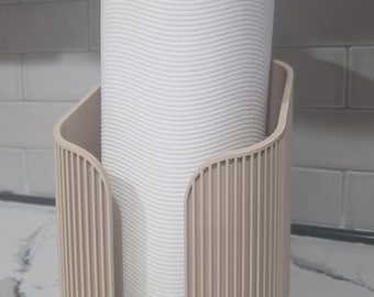 ユニークな3Dプリントペーパータオルホルダー｜リブ付きキッチンデコレーション｜手作りのモダンなアクセサリー｜機能的なアイテム