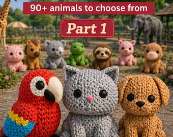 Animali lavorati a maglia e stampati in 3D - Parte 1 - 69 diverse statuine in stile amigurumi