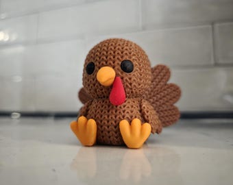 3D Printed Turkey Figurine – Thanksgiving Decor / Gift