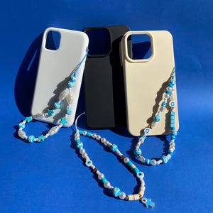 Kawaii Beaded Phone Charm Strap – Colorful Phone Keychain, Wrist Lanyard, Camera Accessory, Cute Bag Charm, Y2K Gift for Her