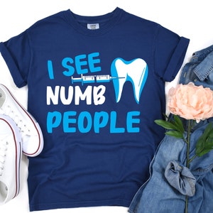 Dental Hygienist T-Shirt: Cartoon Tooth Graphic, Dentist Gift