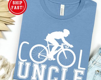 サイクリストおじさんTシャツ：自転車乗りのおじさんへのギフト、サイクリング好きのクールなおじさんシャツ、面白いバイカーおじさんTシャツ、自転車乗りのグラフィックシャツ