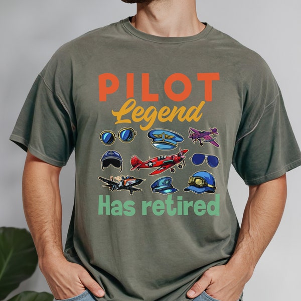 Retired Pilot T Shirt Retirement gift shirt for men Unique Aviation Gift Retirement shirt for pilot Enthusiasts gift for dad grandpa gift