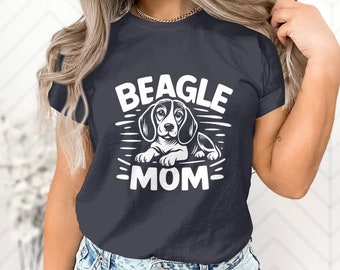 Beagle Mom T-shirt, grafisch T-shirt voor hondenliefhebbers