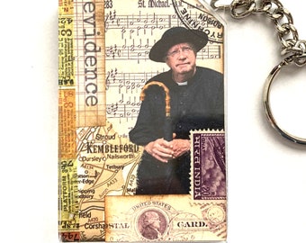 Father Brown Mini Collage Key Ring