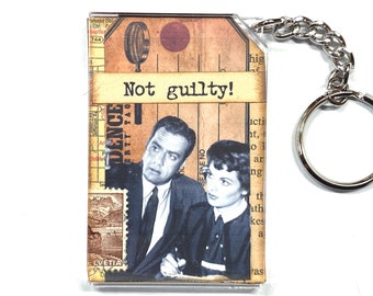 Perry & Della Mini Collage Key Ring