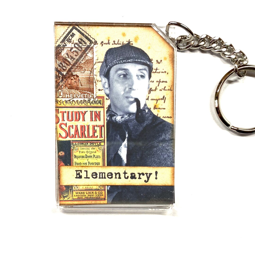 Sherlock Holmes Mini Collage Key Ring - Etsy