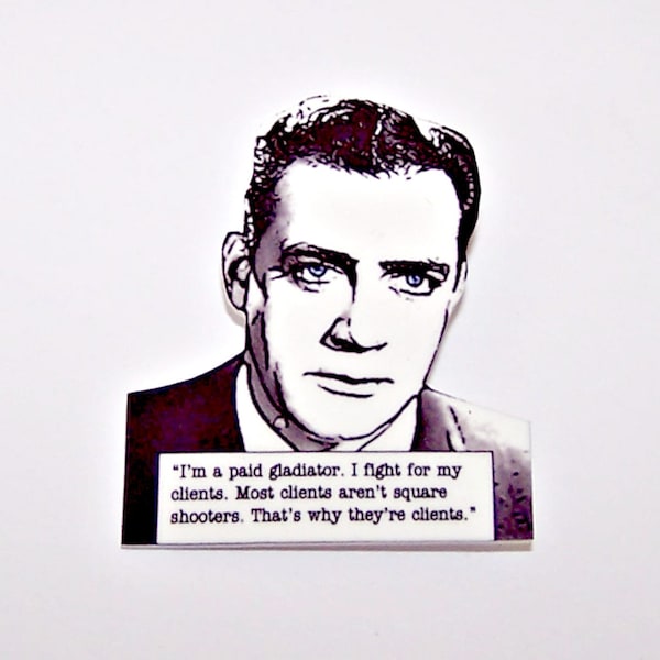 PERRY MASON "Gladiator" Mystery Quote Pin