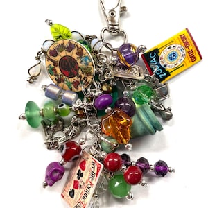 Gypsy Fortuneteller Bag Charm – Loaded Mystic Keychain with Tarot, Crystal Ball & More