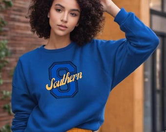 Classic Collegiate “S” Spirit Sweatshirt Blue