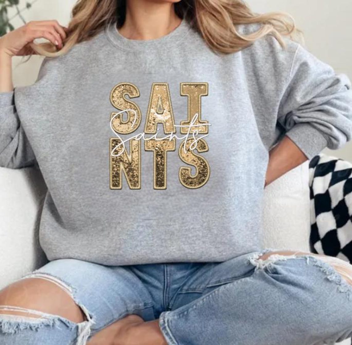 Saints Sequin Knit Sweater main image 1