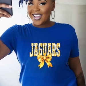 Jaguars Yellow Toile Tee: HBCU Southern Fan Apparel