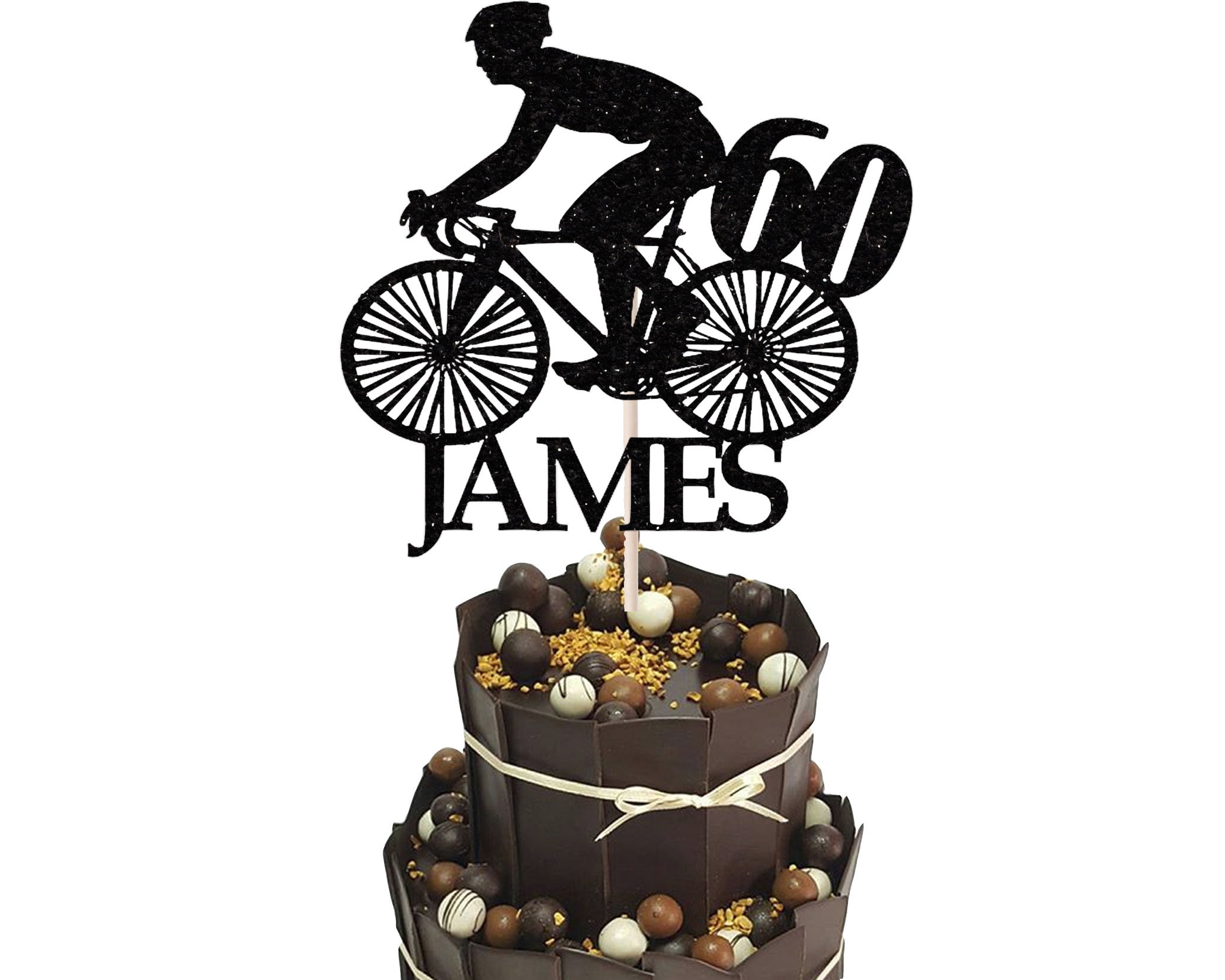 Cyclist Cake Topper, Custom cyclist cake topper, birthday keepsake decoration 18th, 21st, 30th, 40th,50th Bike decoration