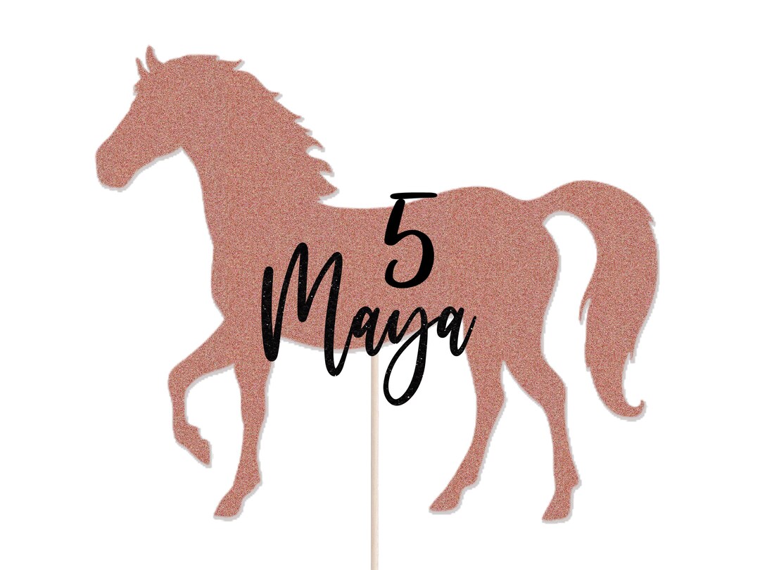 Horse Cake Topper, Personalised Any Name Age Horse Cake Decoration