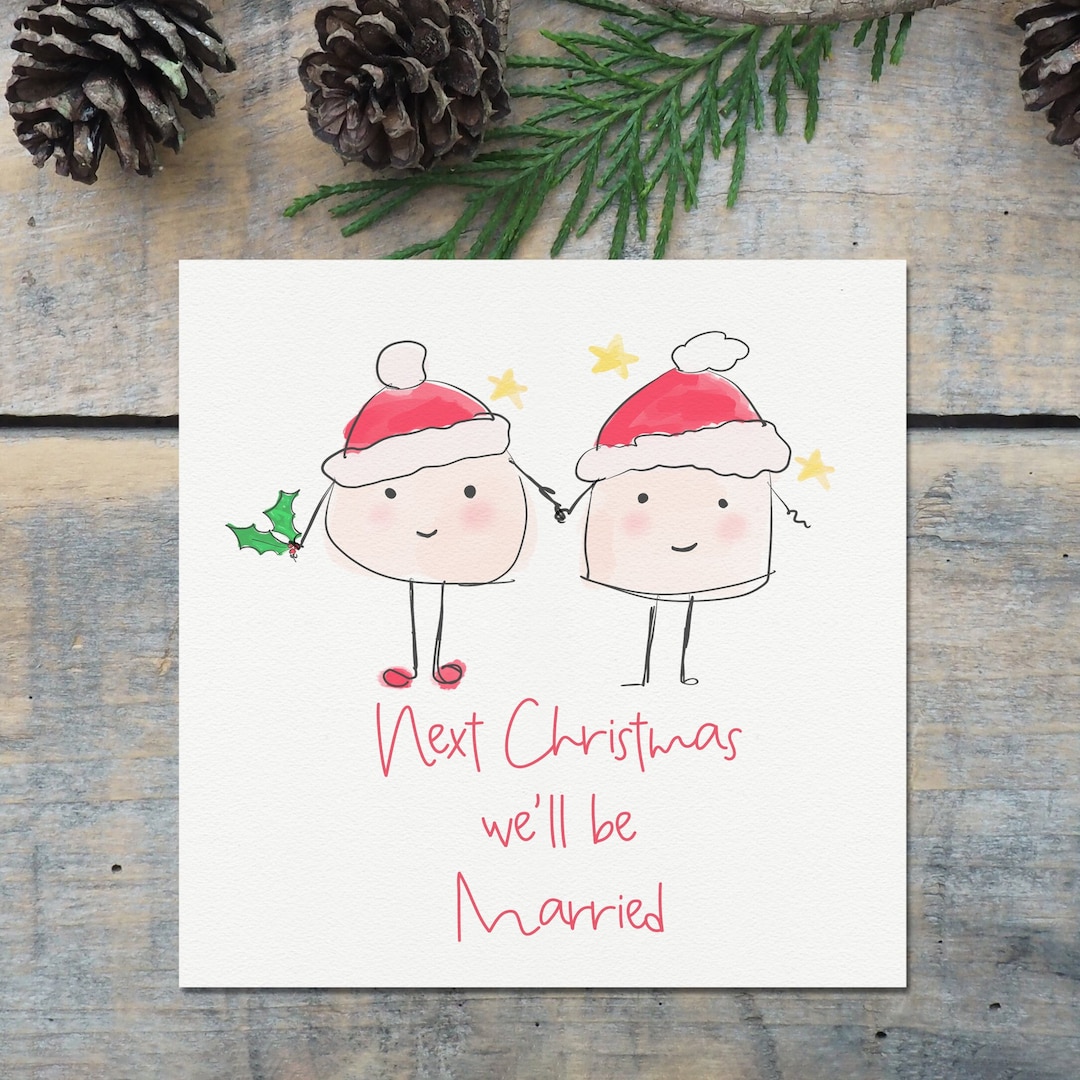 Fiancee Christmas Card Fiance Card Husband to Be Wife to - Etsy