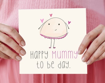 Mummy to be, Pregnancy card, Mother's day card, from the bump, Baby bump, pink card, baby boy, baby girl, Mum card, Personalised card, UK