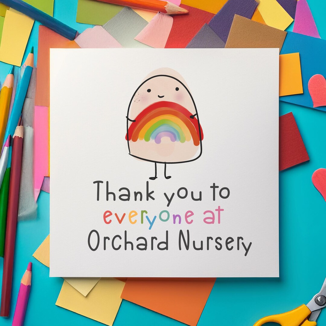 Thank You Card for School | Rainbow Character | End of Term Card for ...