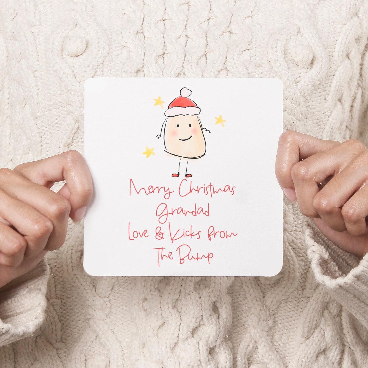Merry Christmas Grandfather Love And Kicks From The Bump Fun Etsy