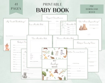 Babybuch || Druckbare Babybuch Seiten || Sofort Download