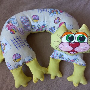 Pillow, travel pillow, gift for friends, neck pillow, handmade + gift box