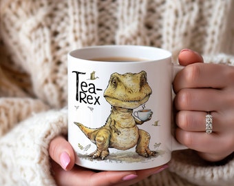 Tea Rex Dinosaur Mug: Funny Tea Lover Gift